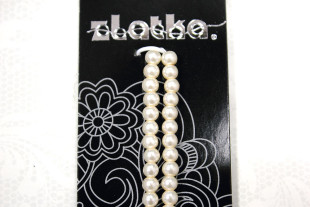 Бусины стеклянные под жемчуг 8 мм 54 шт на нити №04 кремовый