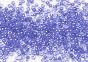 Бисер Япония круглый 15/0 10 г 0934 светлый сапфир/пурпурный, окрашенный изнутри