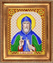 Рисунок на ткани для вышивки бисером И-5173 Святой Павел Обнорский 13,5х17см