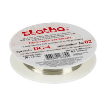 " Gamma" Проволока для бисера металл DG- 4 d 0. 4 мм 10 м №02 под серебро