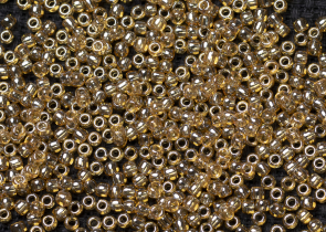 Бисер Япония круглый 11/0 10г 0103 светлый топаз, глянцевый прозрачный